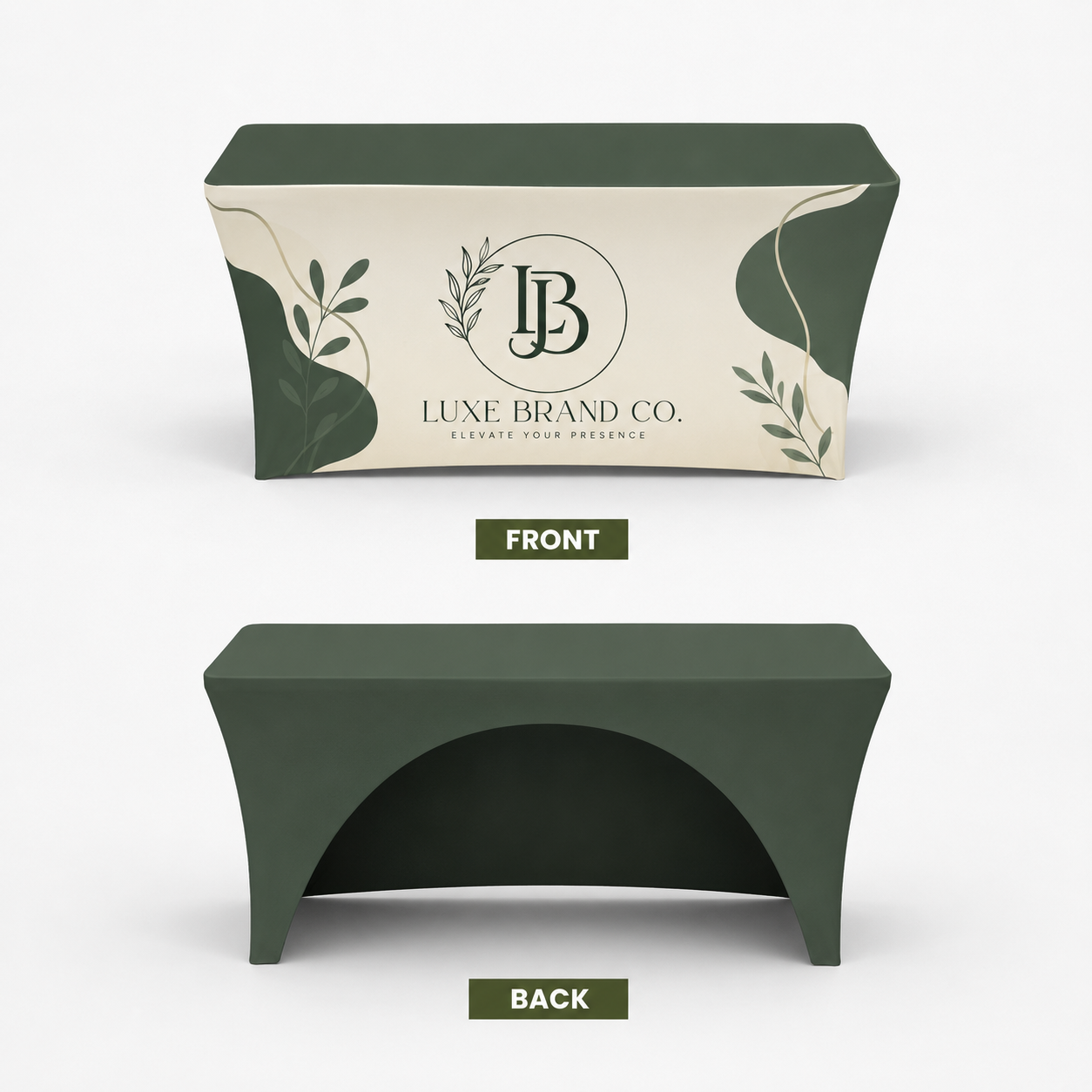 6FT FRONT LOGO FITTED TABLE COVER