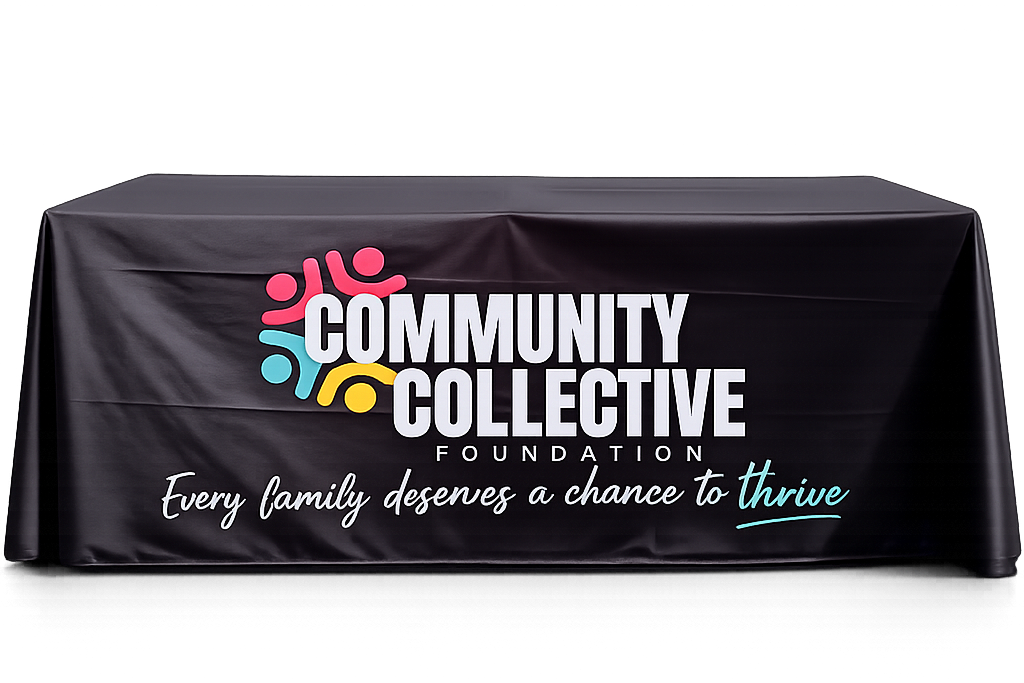 6FT FRONT LOGO LOOSE TABLE COVER (CLOSED BK)